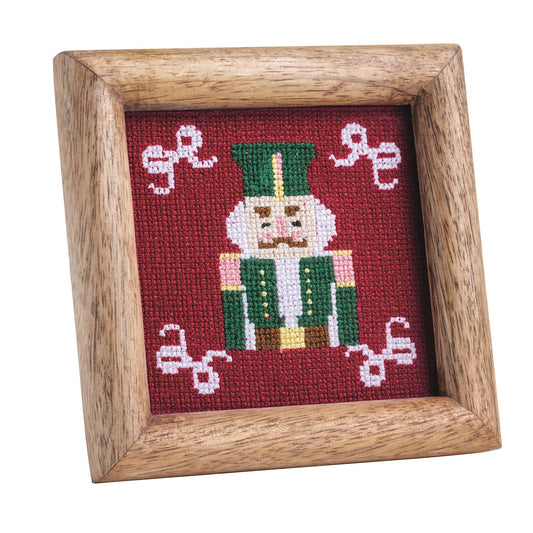 Nutcracker Framed Needlepoint Panel