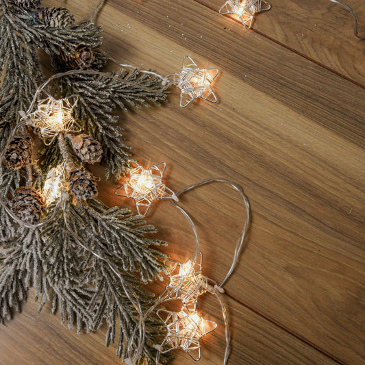LED Star String Lights w/Timer