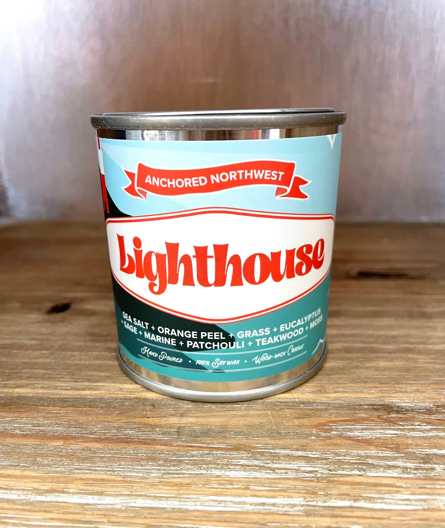Lighthouse Wood Wick Paint Can Candle
