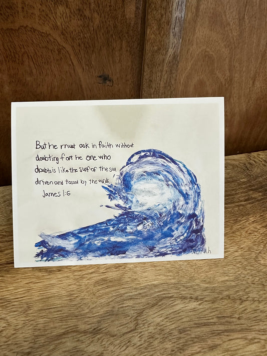 Wave Card (James 1:6)