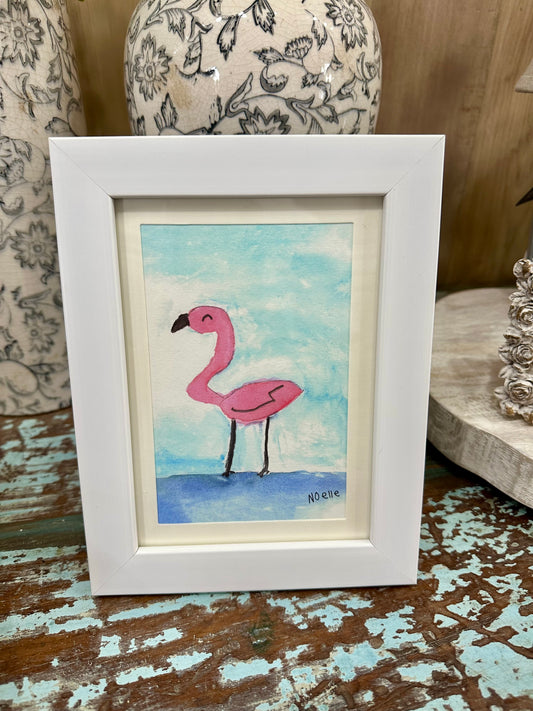 5 x 7 Pink Flamingo