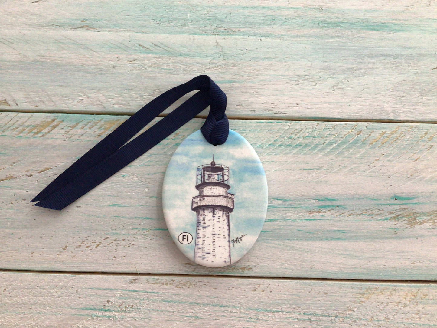 Fenwick Island Lighthouse/Sky Ornament