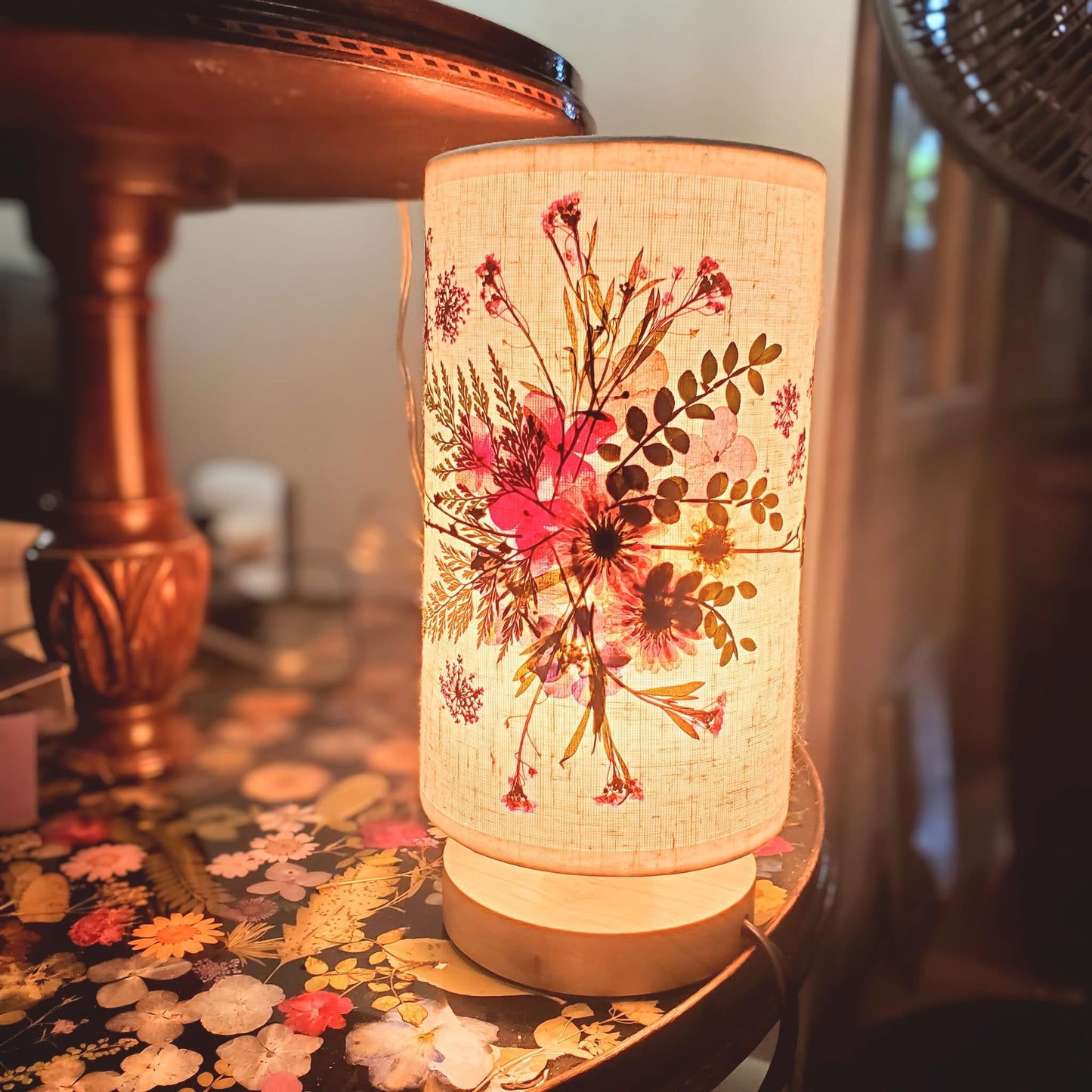 Pressed Flower Lampshade with Lamp Class 9/6 10AM-Noon