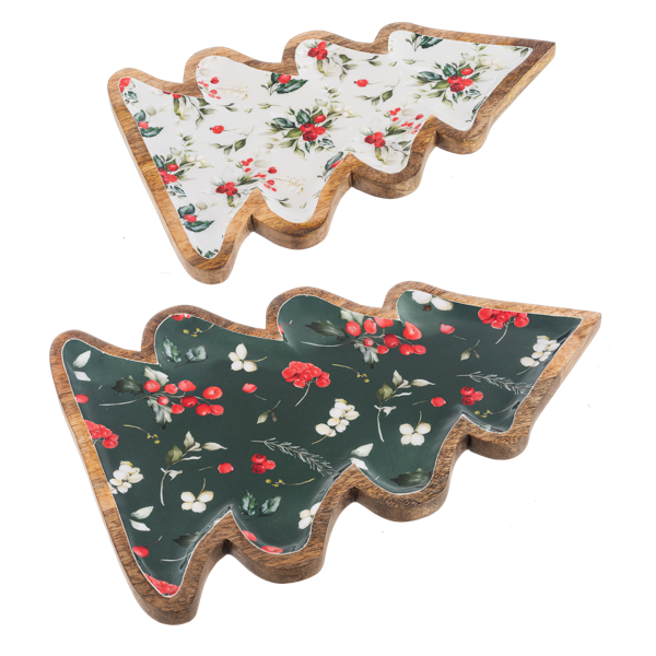 Holiday Botanical Tree Tray