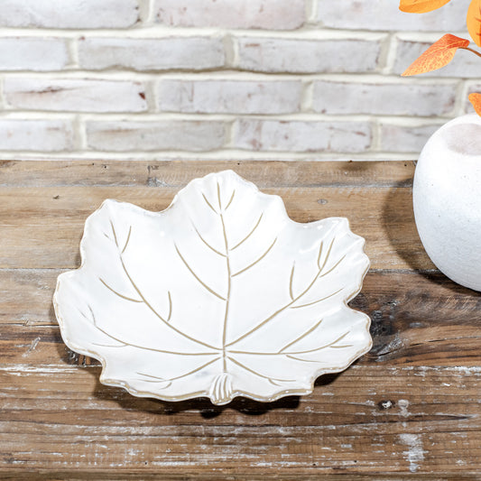 Reactive Glaze Leaf Plate