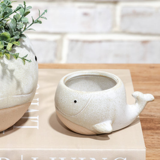 6.8" Beige Fish Planter