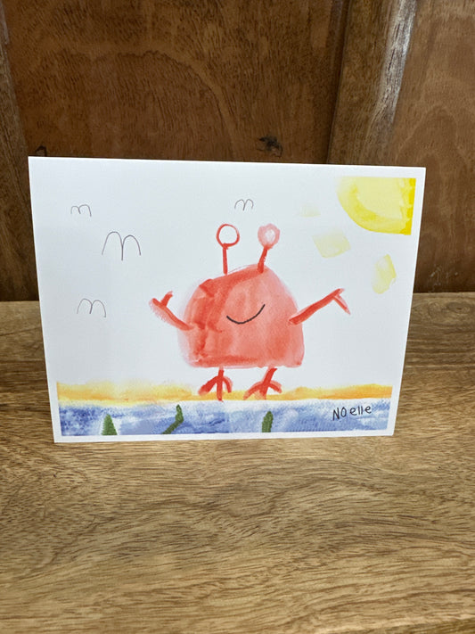 Happy Crabby Card by Noelle