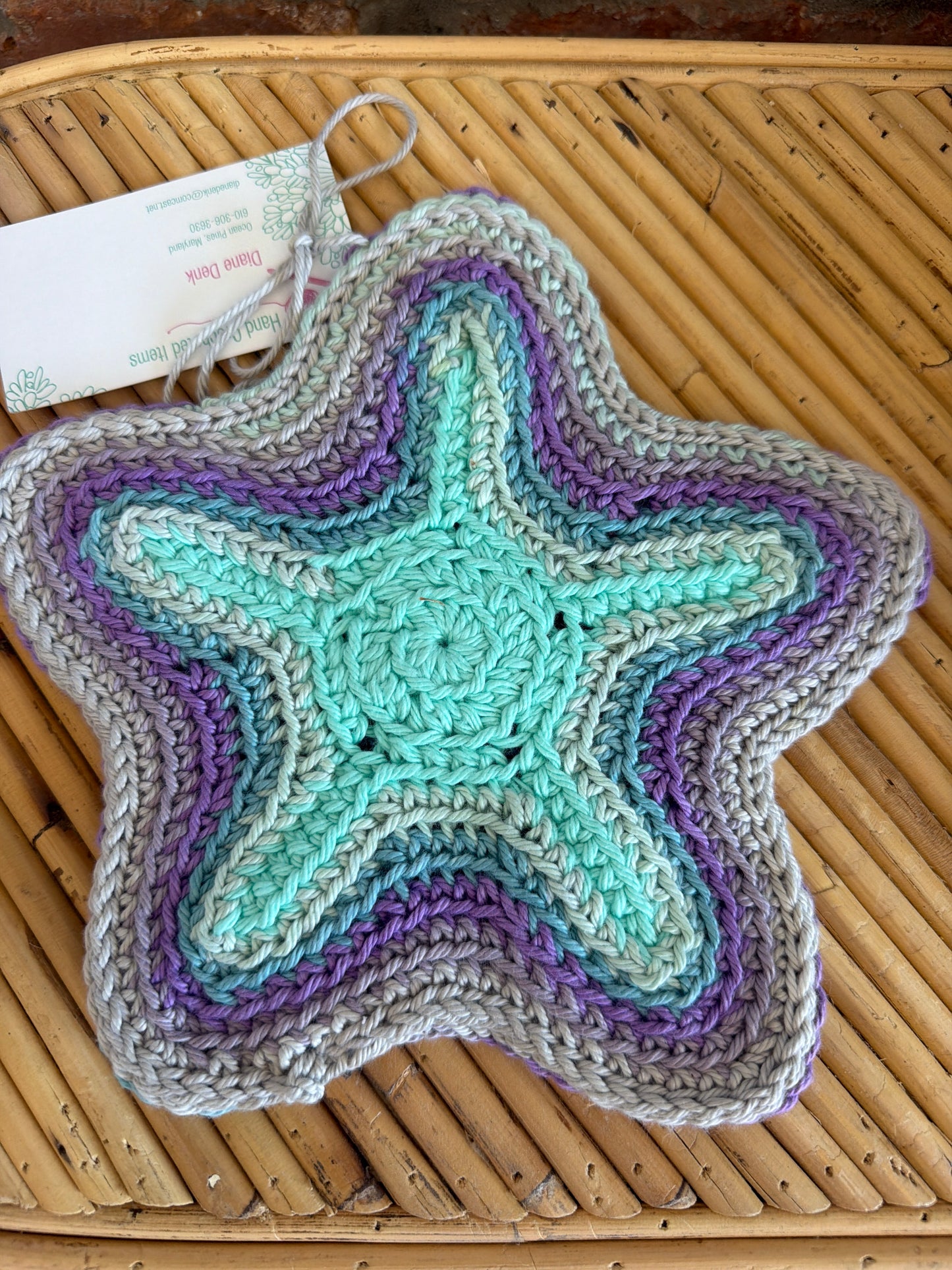 Hand Crocheted Starfish Trivet