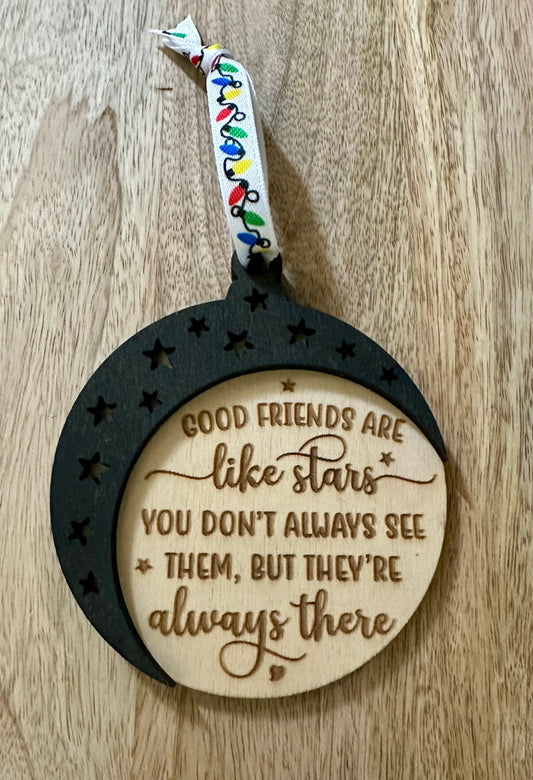 Good Friends Are Like Stars Ornament (Ribbons & Beads Vary)