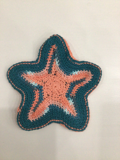 Hand Crocheted Starfish Trivet
