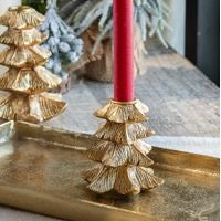 4" Gold Tree Taper Holder