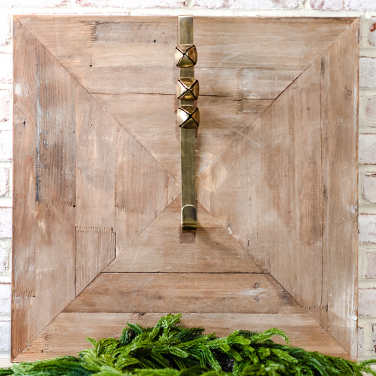 Antique Brass Wreath Hanger w/Bells