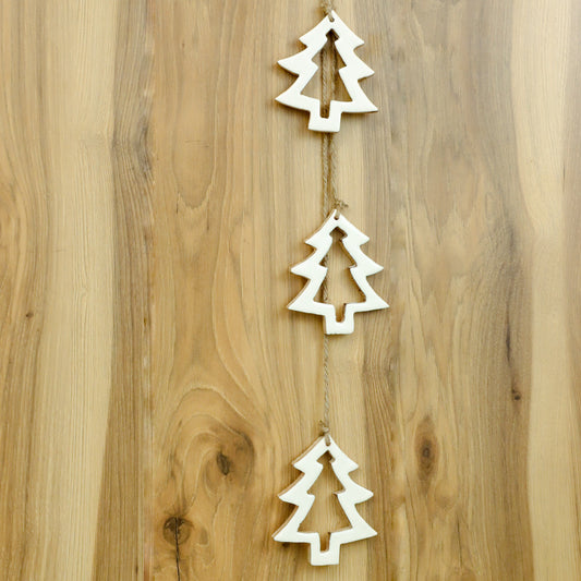 White Enamel Triple Tree Hanger