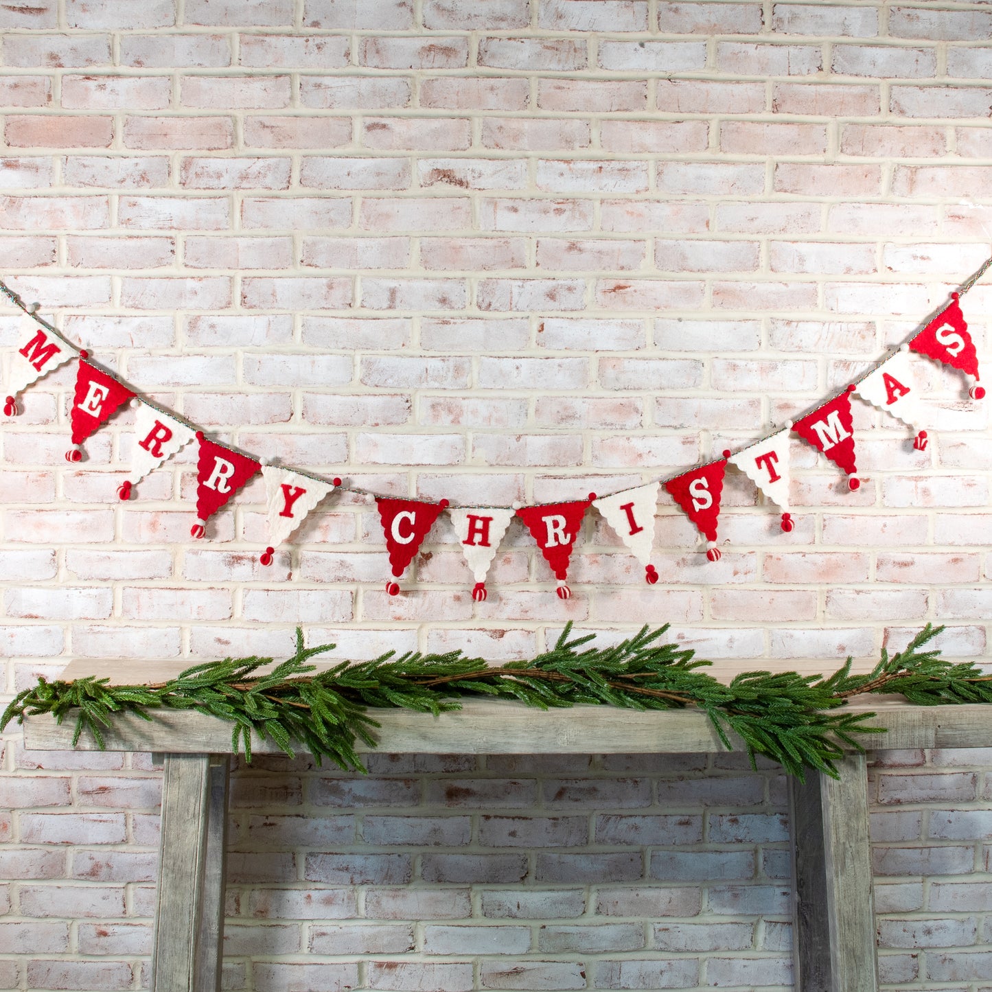 6' FELT MERRY CHRISTMAS GARLAND