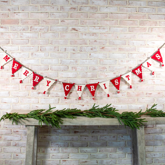 6' FELT MERRY CHRISTMAS GARLAND
