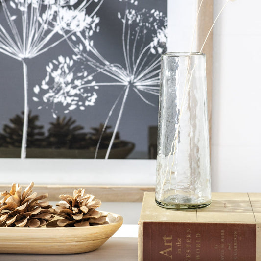 6.3" Hammered Glass Vase