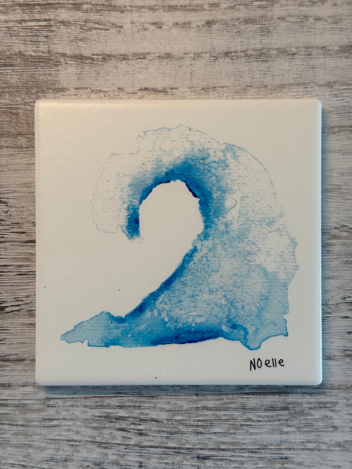 Wave Ceramic Coaster by Noelle