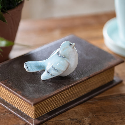 Blue & White Ceramic Bird