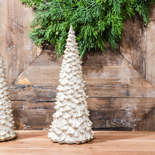 11.8" SNOWY GOLD TREE