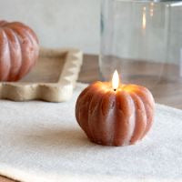 4" LED Pumpkin Candle