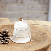 4" Ceramic LED Bell Ornament