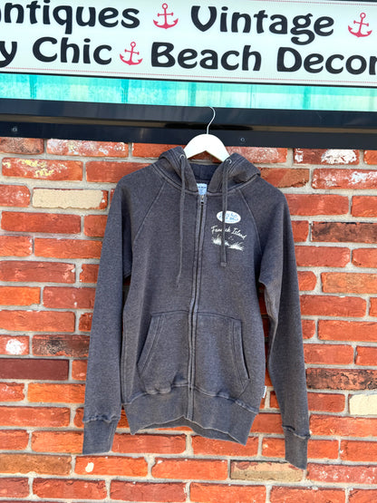 Burn Wash Full Zip Hooded Sweatshirt