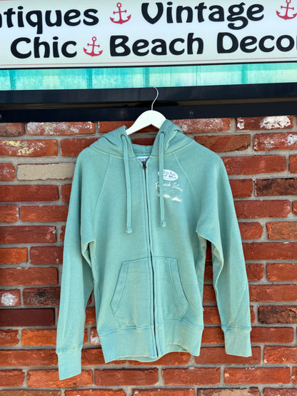 Burn Wash Full Zip Hooded Sweatshirt