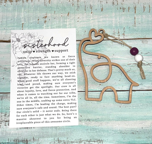 Sisterhood (Unity, Strength, Support) Elephant Story Card