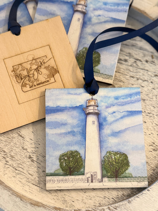 FI Lighthouse Trees Ornament