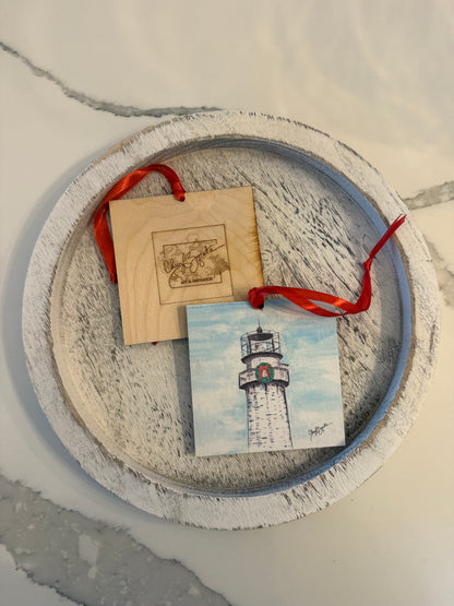 Lighthouse Sky Wreath Ornament