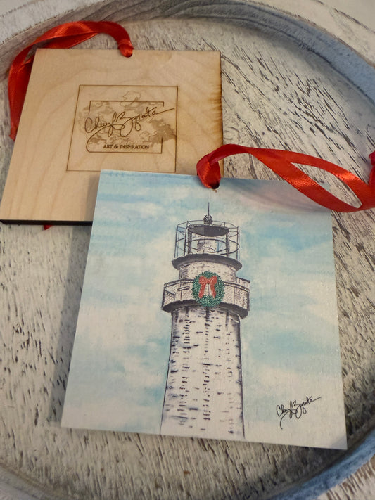 Lighthouse Sky Wreath Ornament