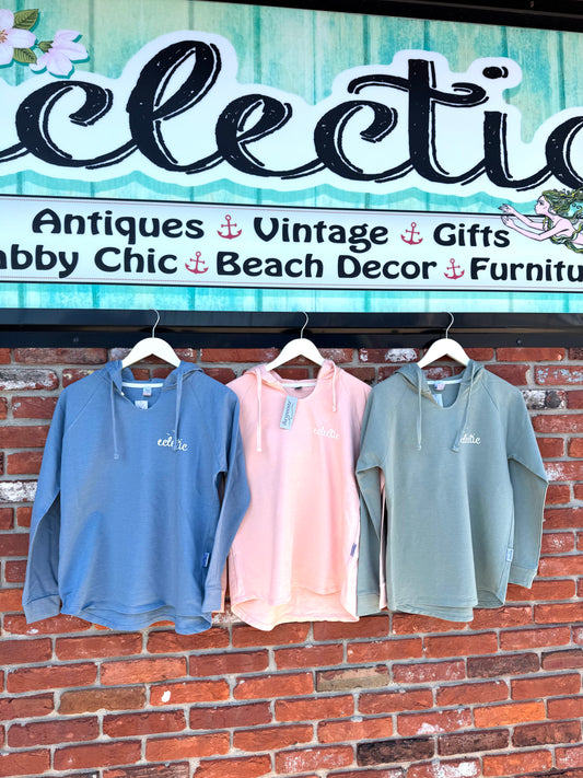 Ladies eclectic French Terry Hoodie with Scallop Bottom