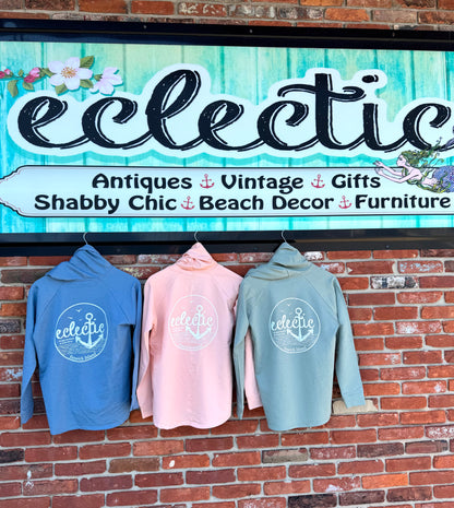 Ladies eclectic French Terry Hoodie with Scallop Bottom