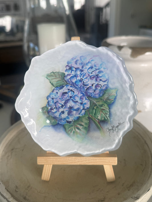 Blue Hydrangea 5" Trinket Dish from C.Zapata Art