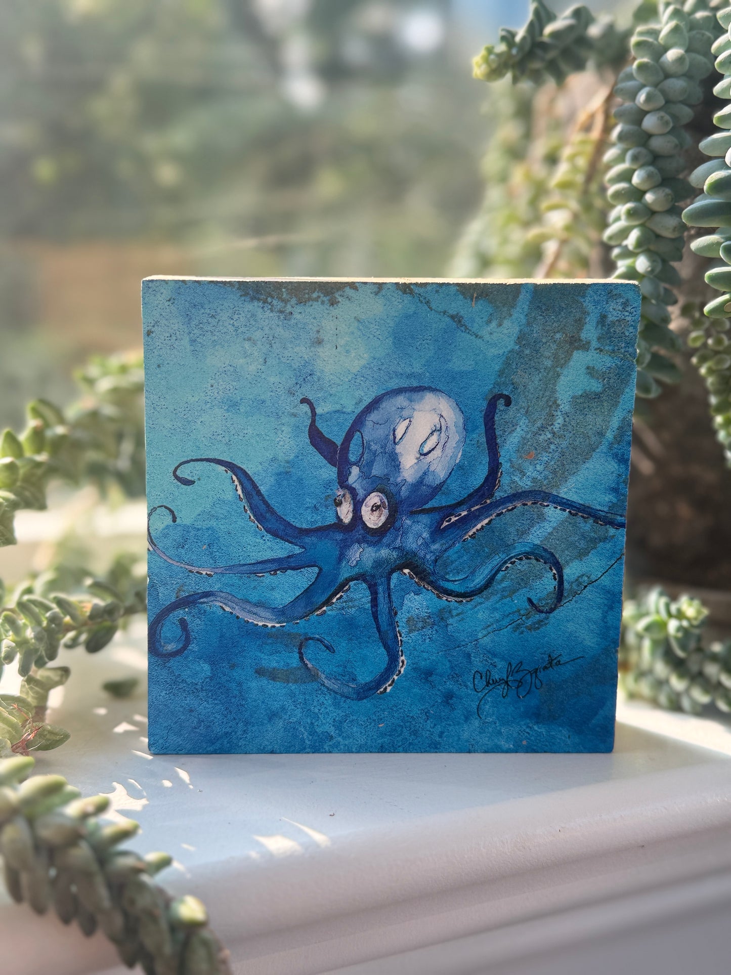 Octopus 4x4 Wood Block