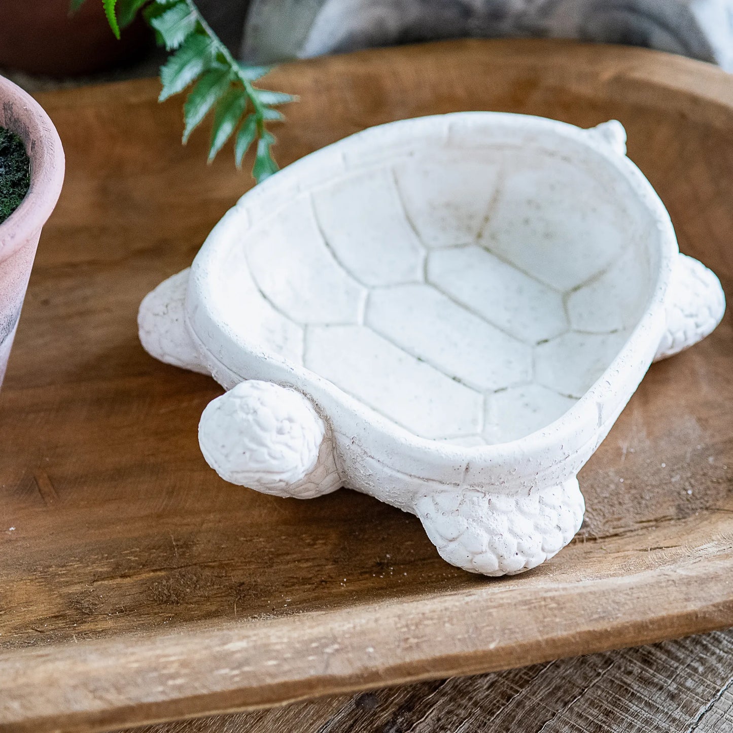 9" Cement Turtle Bird Bath