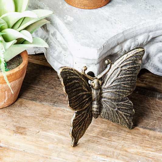 5" Golden Butterfly Decor