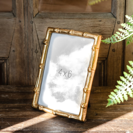 4x6 Gold Bamboo Style Photo Frame