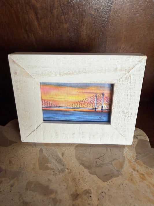 IR Bridge Sunrise Mini Art by Cheryl Zapata