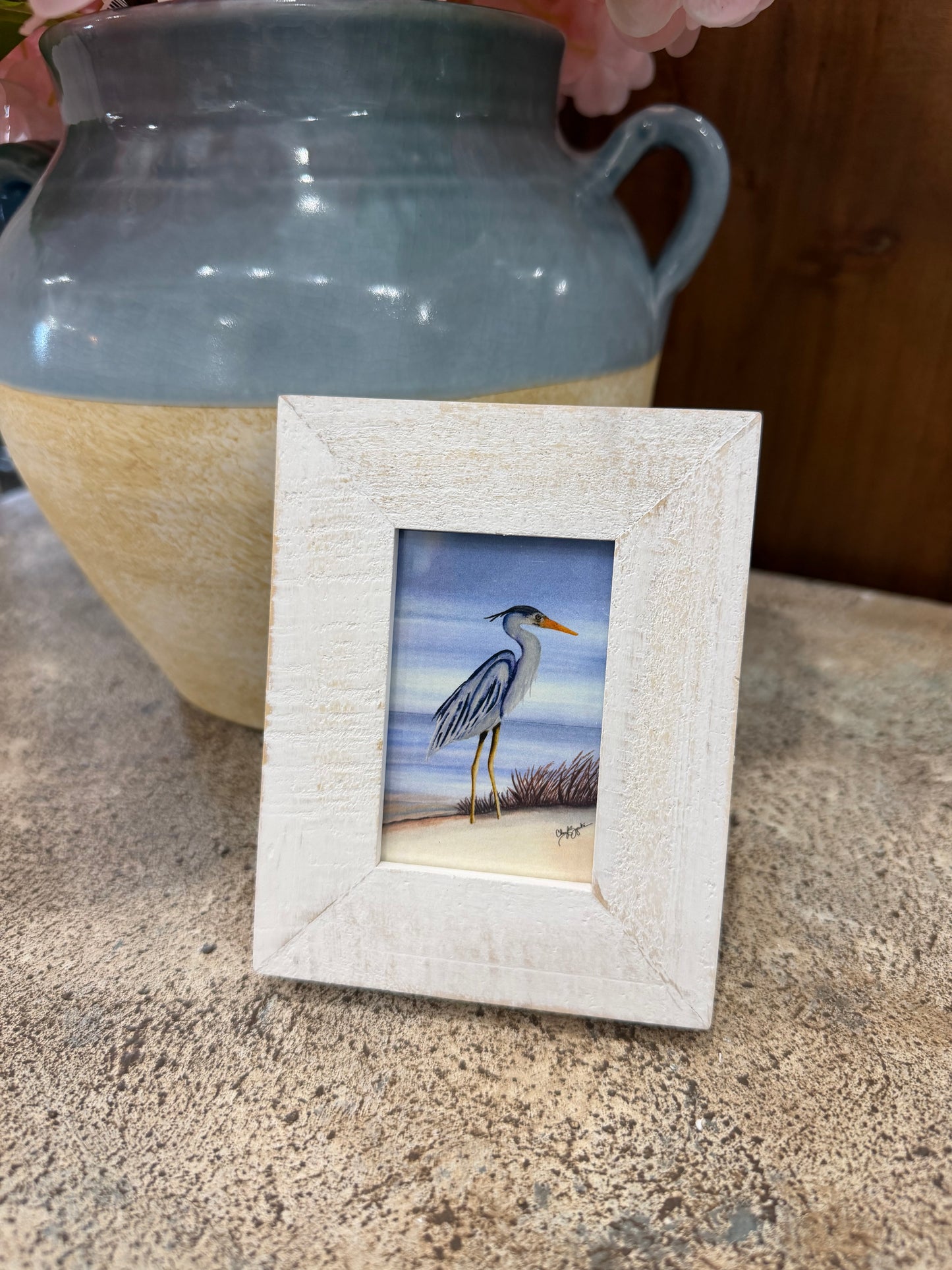 Beth Heron/Marsh Mini Art by Cheryl Zapata