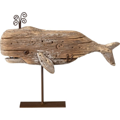 Medium Wooden Whale Sitter