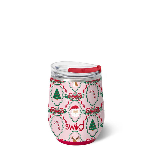 Christmas Cameos Stemless Wine Cup 12oz