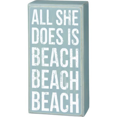 Beach Beach Box Sign