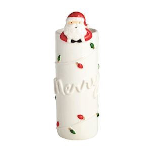 Merry Hanging Santa Vase