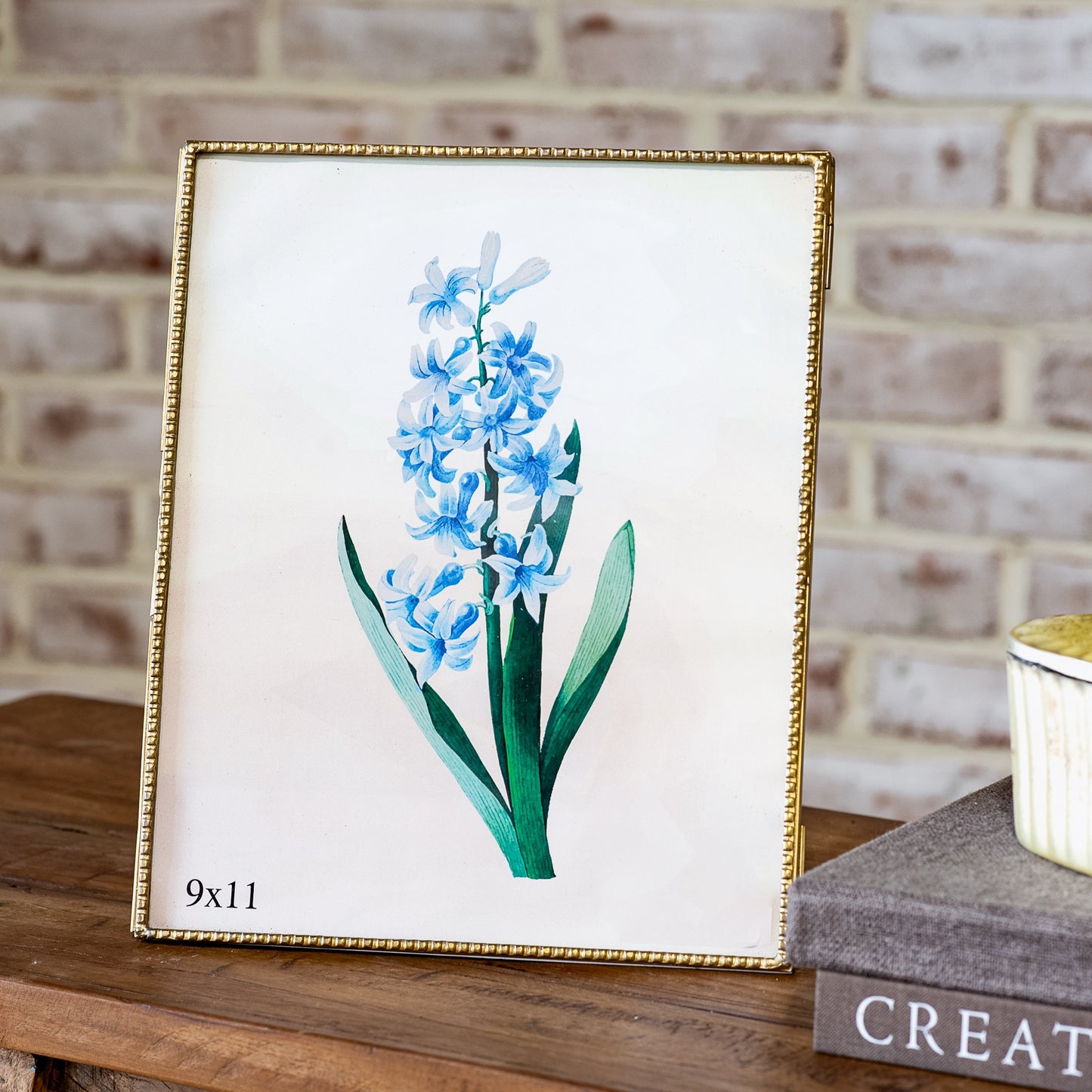 9x11 Brass Antique Standing Photo Frame