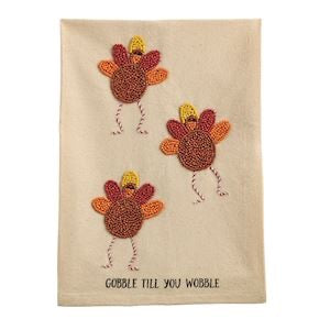 Turkey Thanksgiving Beaded Towel