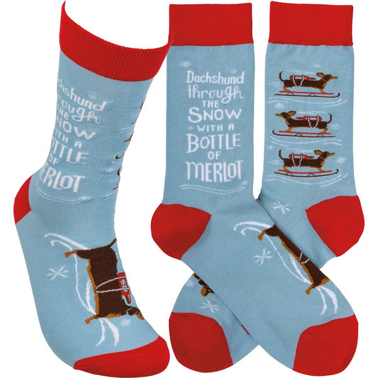 Bottle Of Merlot Socks