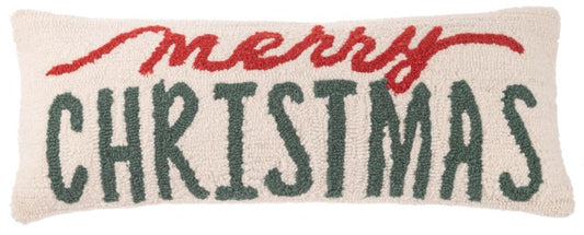 Punch Hook Merry Christmas Lumbar Pillow