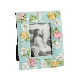 Blue Floral Bead Frames