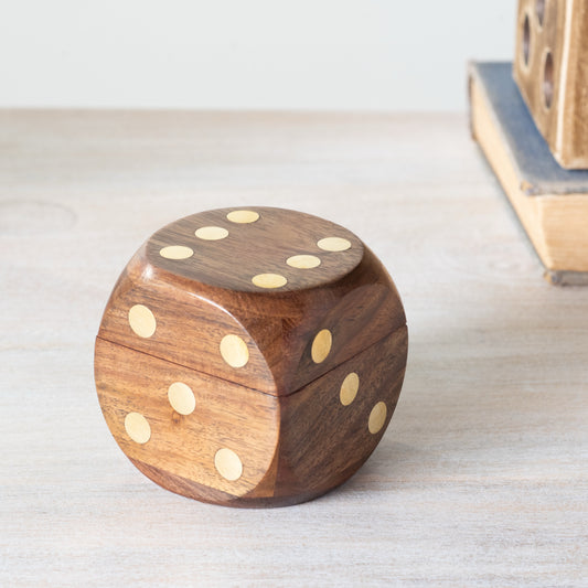 Wood Dice in Box Set